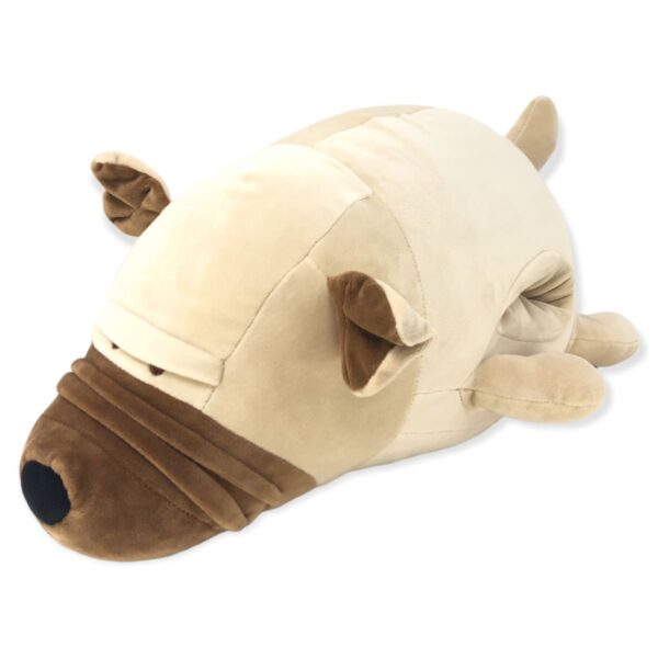 Peluche de perro acostado color beige café