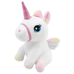 Unicornio de peluche blanco