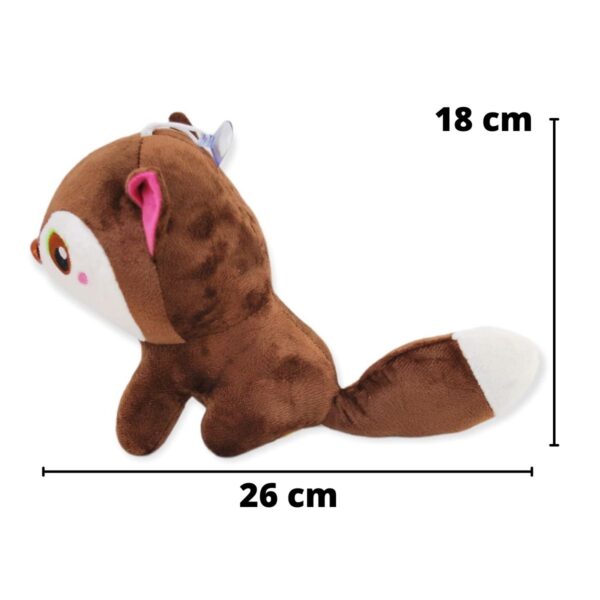 ardilla de peluche café 26 cm largo 2