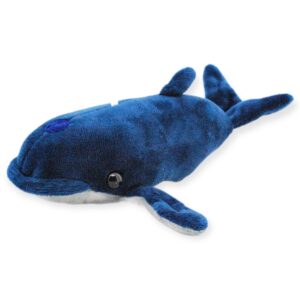 ballena de peluche azul