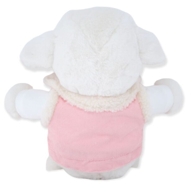 borrego de peluche con chaleco rosa 5