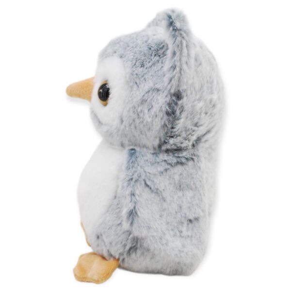 buho de peluche gris 3