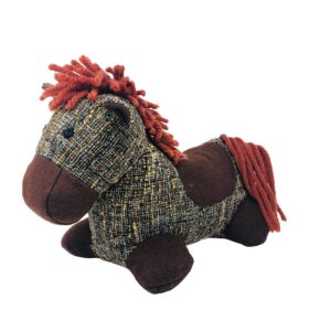 caballo de peluche café