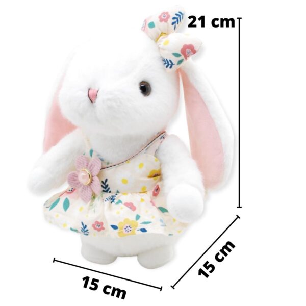 coneja de peluche con vestido floral 2