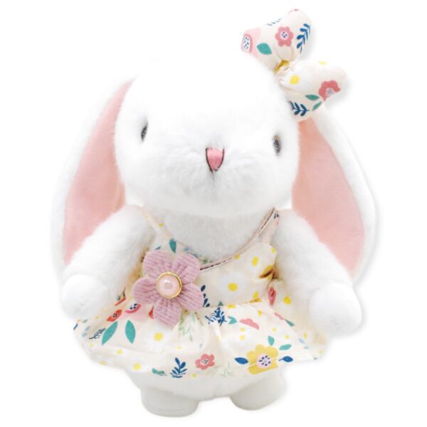 coneja de peluche con vestido floral