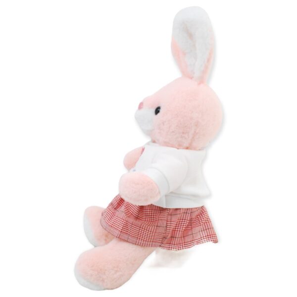 coneja de peluche rosa playera blanca 3