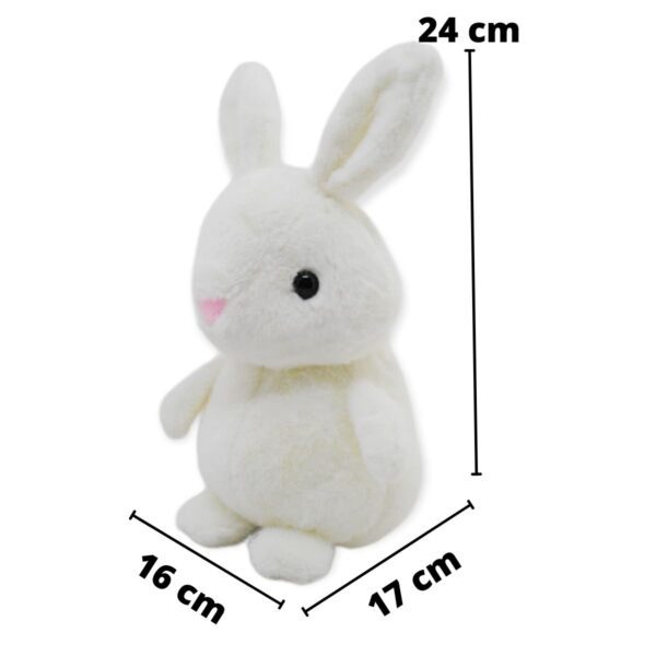 conejo de peluche blanco 24 cm 2