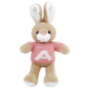 conejo de peluche café sueter rosa