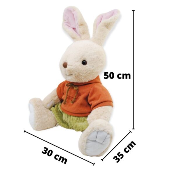 conejo de peluche grande sueter naranja 2