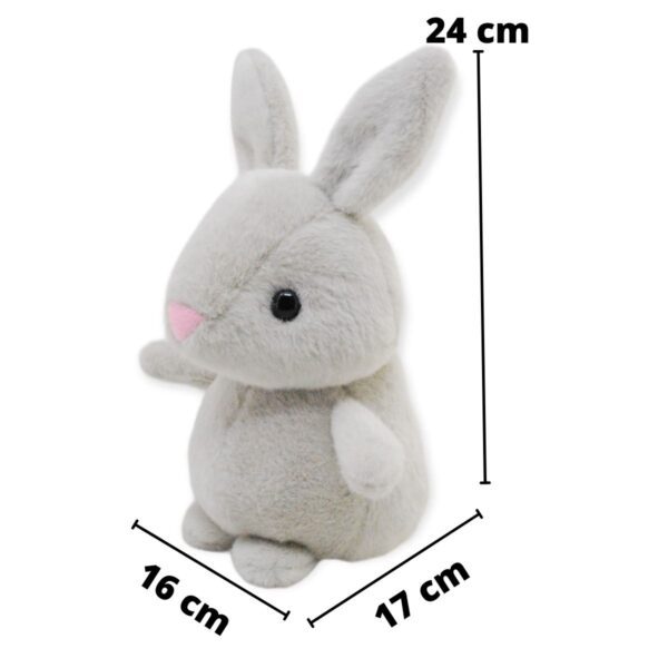 conejo de peluche gris 24 cm 2