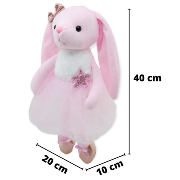 conejo de peluche rosa vestido rosa 2