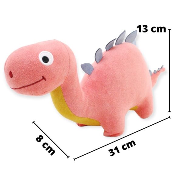 dinosaurio de peluche rosa 31 cm 2