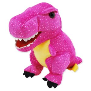 dinosaurio de peluche rosa enojado