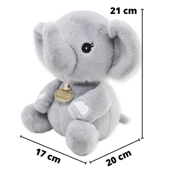 elefante bebe de peluche gris 2