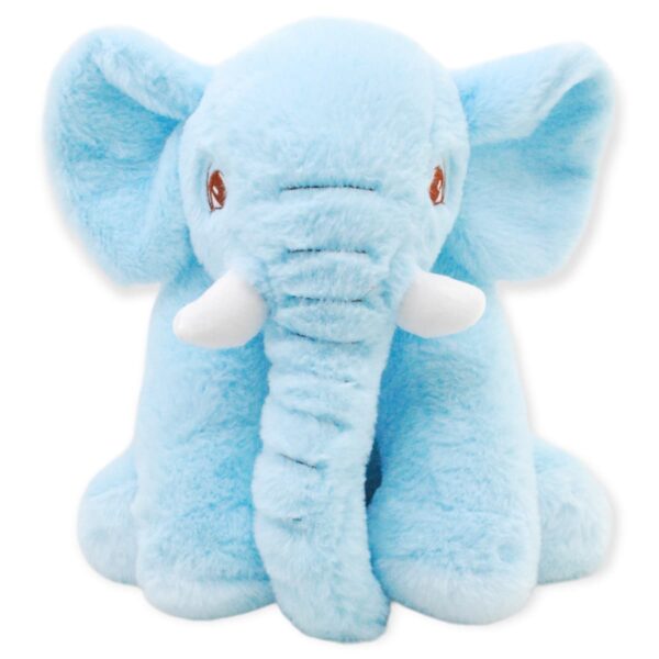 elefante de peluche azul grande