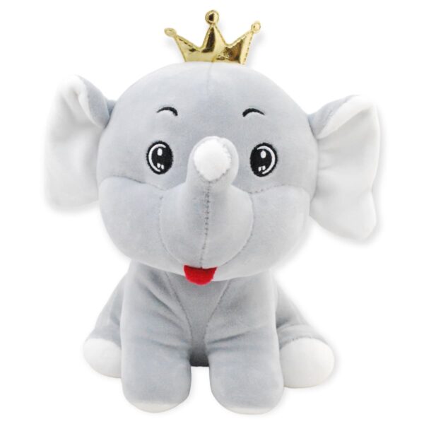 elefante de peluche con corona