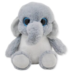 elefante de peluche con ojos azules