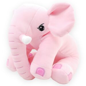 elefante de peluche enojado rosa