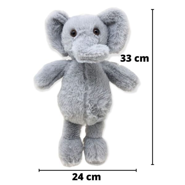 elefante de peluche gris alto 2