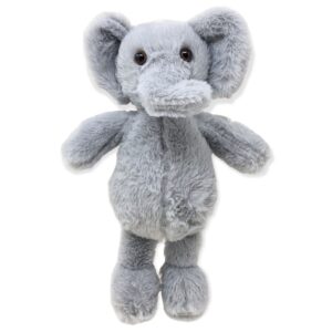 elefante de peluche gris alto