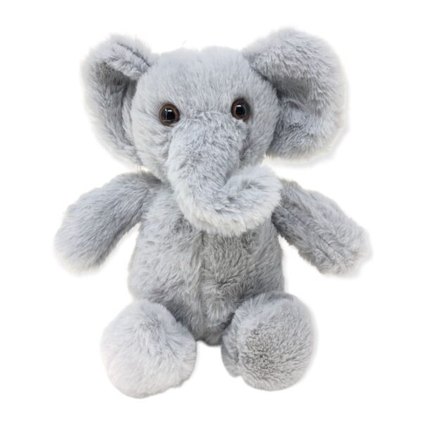 elefante de peluche gris alto 3