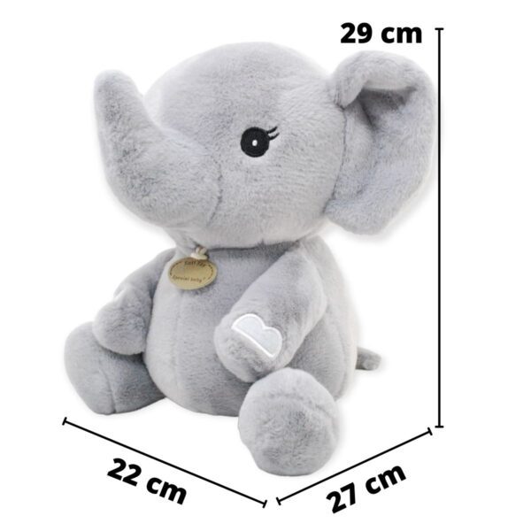 elefante de peluche gris bebe 2