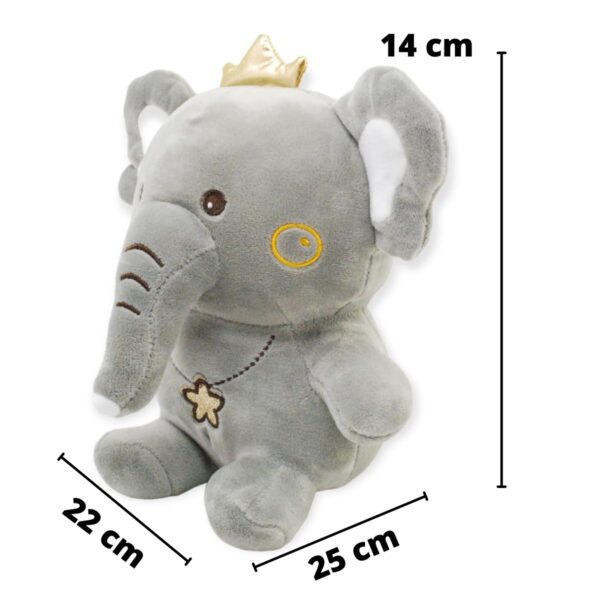 elefante de peluche gris oscuro 2