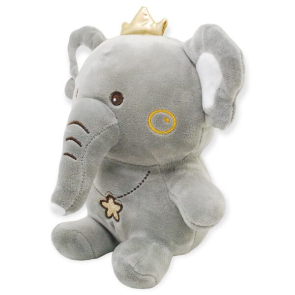 elefante de peluche gris oscuro 3