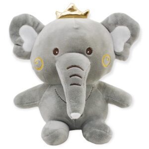 elefante de peluche gris oscuro