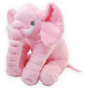 elefante de peluche rosa grande