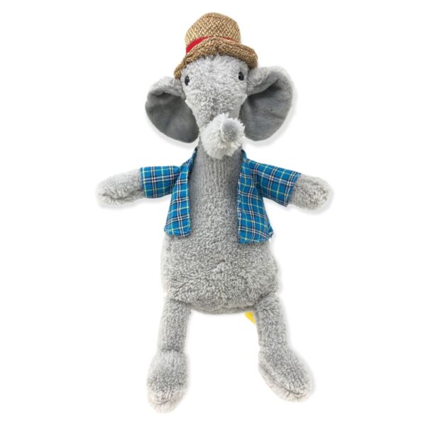 elefante rato de peluche camisa azul 3