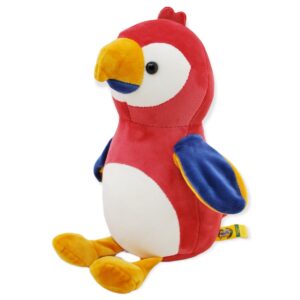 loro de peluche rojo