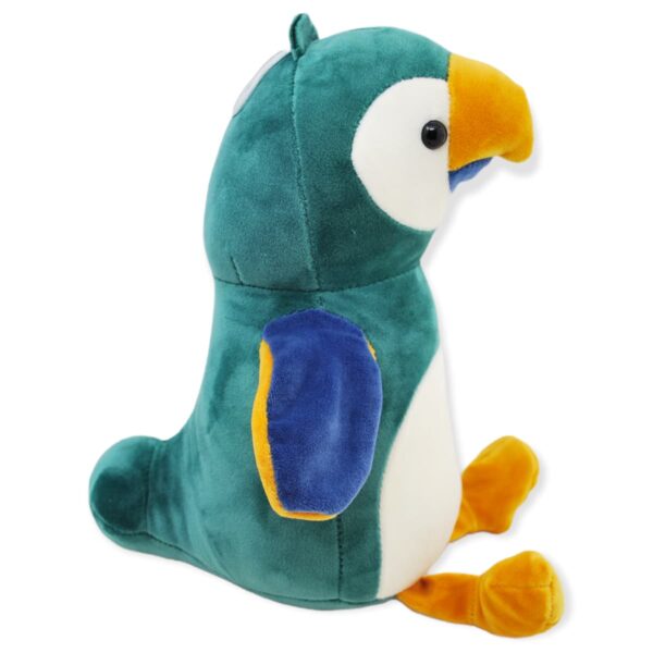 loro de peluche verde 4