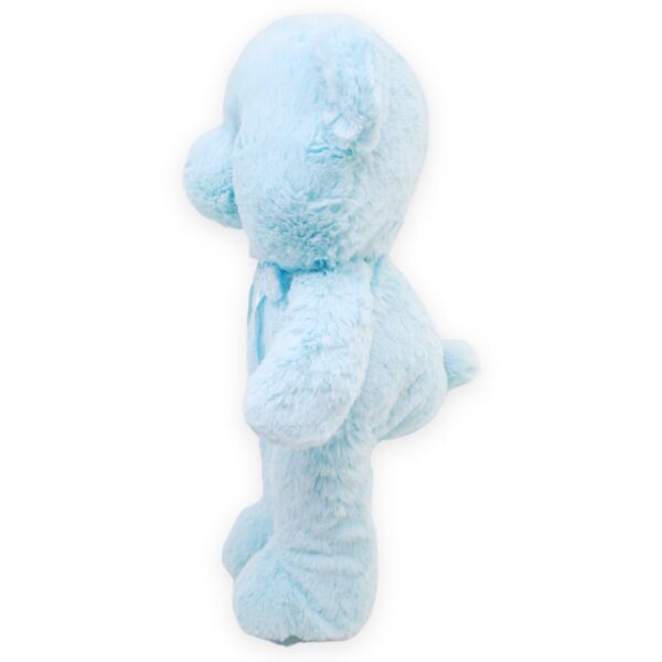 oso de peluche azul grande con moño 3