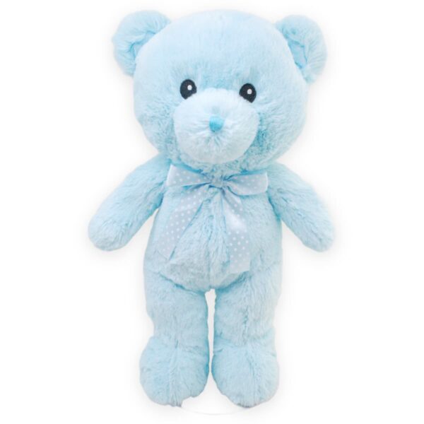 oso de peluche azul grande con moño