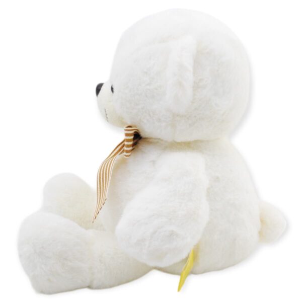 oso de peluche blanco moño beige 3