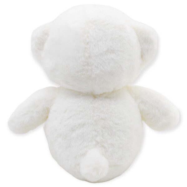 oso de peluche blanco moño beige 4