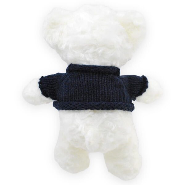 oso de peluche blanco sueter negro 5