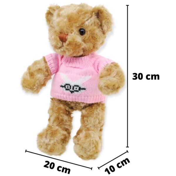 oso de peluche café playera rosa 2