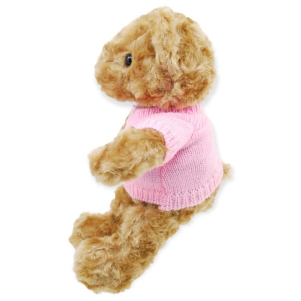 oso de peluche café playera rosa 3