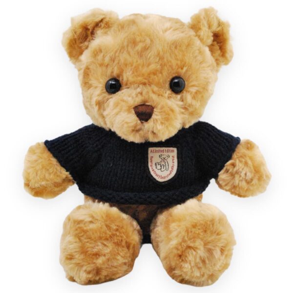 oso de peluche café sueter negro 2