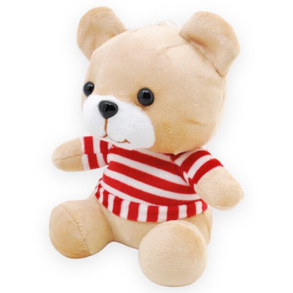 oso de peluche café sueter rayado 2