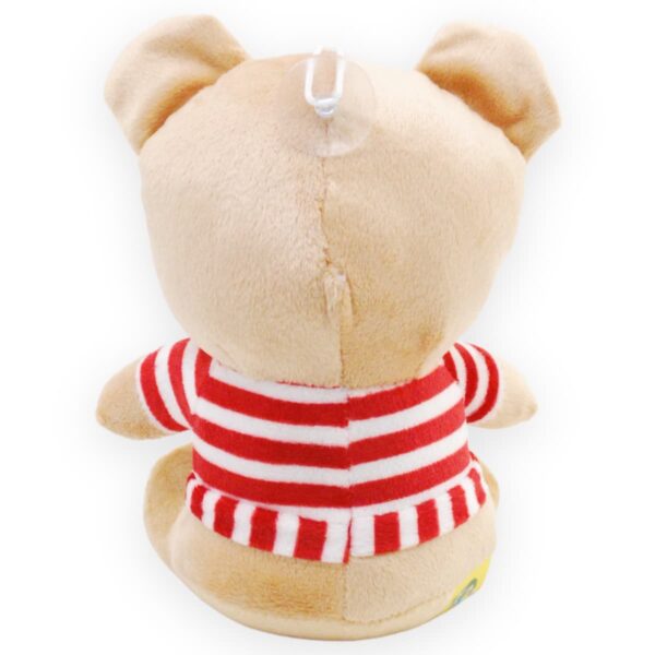 oso de peluche café sueter rayado 4