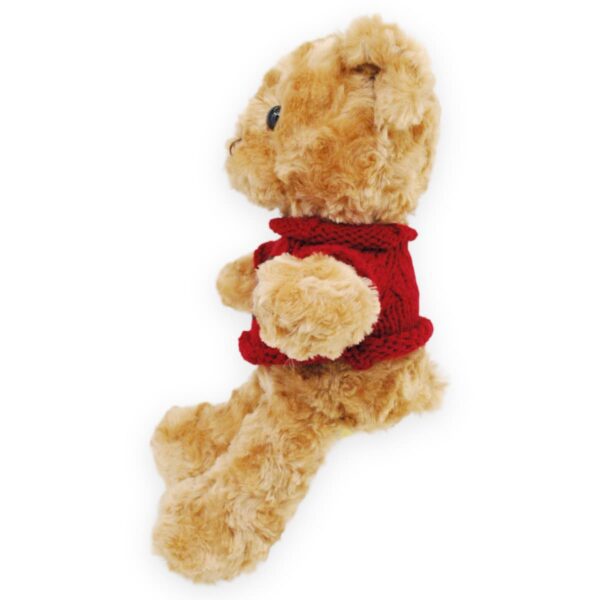 oso de peluche cafe sueter rojo 3