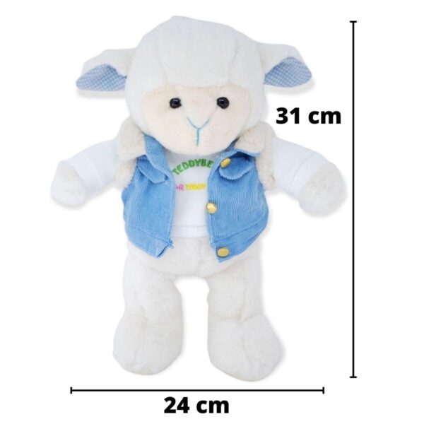 peluche de borrego con chaleco azul 2