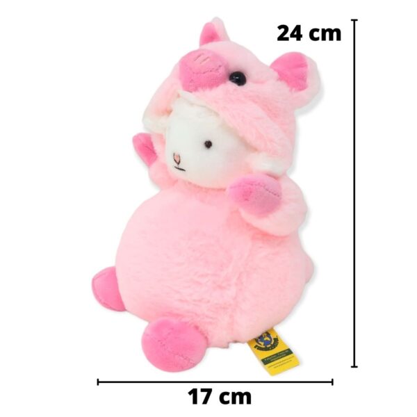 peluche de borrego gordito rosa 2