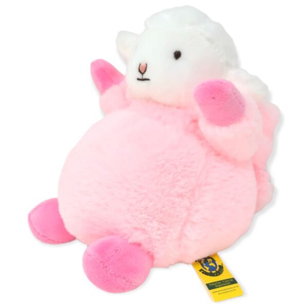 peluche de borrego gordito rosa