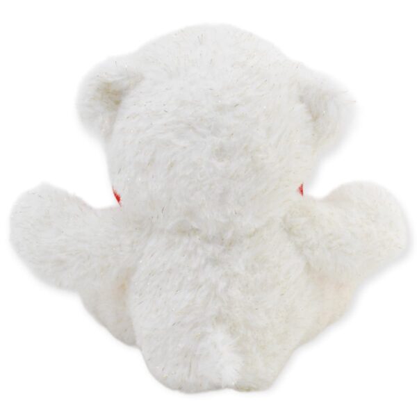 peluche de oso blanco moño rojo 4