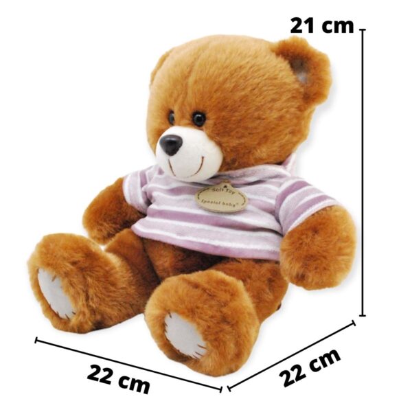 peluche de oso café playera blanca 2