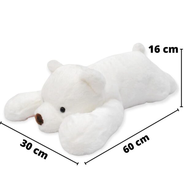 peluche de oso grande acostado blanco 2